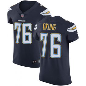 Wholesale Cheap Nike Chargers #76 Russell Okung Navy Blue Team Color Men\'s Stitched NFL Vapor Untouchable Elite Jersey