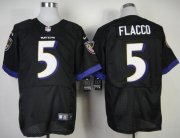 Wholesale Cheap Nike Ravens #5 Joe Flacco Black Alternate Men's Stitched NFL New Elite Jersey