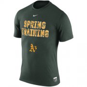 Wholesale Cheap Oakland Athletics Nike 2016 Authentic Collection Legend Team Issue Spring Training Performance T-Shirt Green