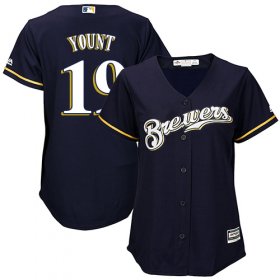 Wholesale Cheap Brewers #19 Robin Yount Navy Blue Alternate Women\'s Stitched MLB Jersey