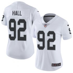 Wholesale Cheap Nike Raiders #92 P.J. Hall White Women\'s Stitched NFL Vapor Untouchable Limited Jersey