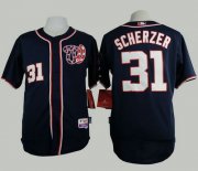 Wholesale Cheap Nationals #31 Max Scherzer Navy Blue Cool Base Stitched MLB Jersey
