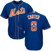 Wholesale Cheap Mets #8 Gary Carter Blue Team Logo Fashion Stitched MLB Jersey