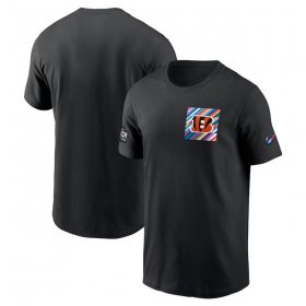 Wholesale Cheap Men\'s Cincinnati Bengals Black 2023 Crucial Catch Sideline Tri-Blend T-Shirt
