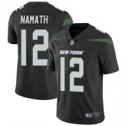 Wholesale Cheap Nike Jets #12 Joe Namath Black Alternate Youth Stitched NFL Vapor Untouchable Limited Jersey