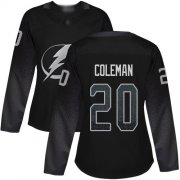 Cheap Adidas Lightning #20 Blake Coleman Black Alternate Authentic Women's Stitched NHL Jersey
