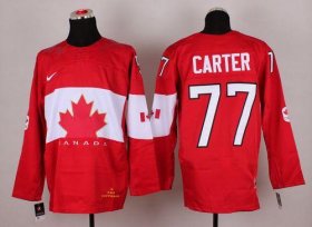 Wholesale Cheap Olympic 2014 CA. #77 Jeff Carter Red Stitched NHL Jersey