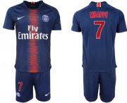 Wholesale Cheap Paris Saint-Germain #7 Mbappe Home Soccer Club Jersey