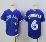Wholesale Cheap Blue Jays #6 Marcus Stroman Blue Cool Base Stitched Youth MLB Jersey