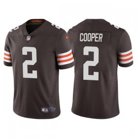 Wholesale Cheap Men\'s Cleveland Browns #2 Amari Cooper Brown Vapor Untouchable Limited Stitched Jersey