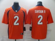 Wholesale Cheap Men Denver Broncos 2 Surtain ii Orange Nike Vapor Untouchable Limited 2021 NFL Jersey