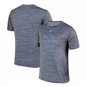 Wholesale Cheap Nike Tampa Bay Rays Gray Black Striped Logo Performance T-Shirt