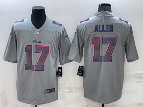 Wholesale Men\'s Buffalo Bills #17 Josh Allen Grey Atmosphere Fashion 2022 Vapor Untouchable Stitched Limited Jersey