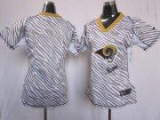 Wholesale Cheap Nike Rams Blank Zebra Women's Stitched NFL Elite Jersey