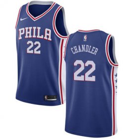 Wholesale Cheap Men\'s Philadelphia 76ers #22 Wilson Chandler Swingman Blue Basketball Icon Edition Jersey