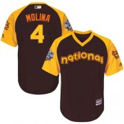Wholesale Cheap Cardinals #4 Yadier Molina Brown 2016 All-Star National League Stitched Youth MLB Jersey