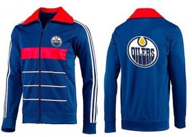 Wholesale Cheap NHL Edmonton Oilers Zip Jackets Blue-5