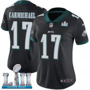 Wholesale Cheap Nike Eagles #17 Harold Carmichael Black Alternate Super Bowl LII Women's Stitched NFL Vapor Untouchable Limited Jersey