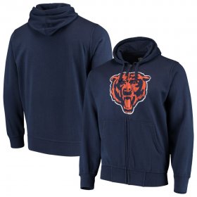 Wholesale Cheap Chicago Bears G-III Sports by Carl Banks Primary Logo Full-Zip Hoodie Navy
