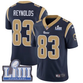 Wholesale Cheap Nike Rams #83 Josh Reynolds Navy Blue Team Color Super Bowl LIII Bound Men\'s Stitched NFL Vapor Untouchable Limited Jersey