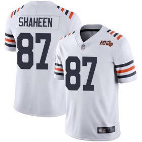 Wholesale Cheap Nike Bears #87 Adam Shaheen White Alternate Men\'s Stitched NFL Vapor Untouchable Limited 100th Season Jersey