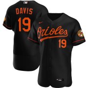 Wholesale Cheap Baltimore Orioles #19 Chris Davis Men's Nike Black Alternate 2020 Authentic Player MLB Jersey