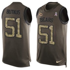 Wholesale Cheap Nike Bears #51 Dick Butkus Green Men\'s Stitched NFL Limited Salute To Service Tank Top Jersey