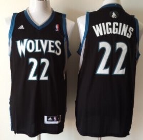 Wholesale Cheap Minnesota Timberwolves #22 Andrew Wiggins Revolution 30 Swingman Black Jersey