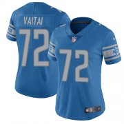 Wholesale Cheap Nike Lions #72 Halapoulivaati Vaitai Blue Team Color Women's Stitched NFL Vapor Untouchable Limited Jersey
