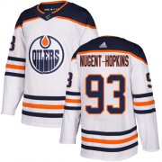 Wholesale Cheap Adidas Oilers #93 Ryan Nugent-Hopkins White Road Authentic Stitched Youth NHL Jersey