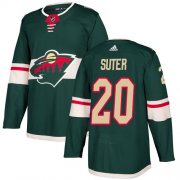 Wholesale Cheap Adidas Wild #20 Ryan Suter Green Home Authentic Stitched Youth NHL Jersey