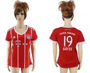 Wholesale Cheap Women's Bayern Munchen #19 Gotze Home Soccer Club Jersey