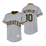 Cheap Men's Pittsburgh Pirates #10 Bryan Reynolds Nike Gray Cooperstown Collection Jersey
