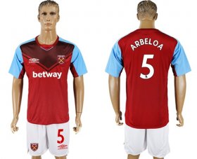 Wholesale Cheap West Ham United #5 Arbeloa Home Soccer Club Jersey