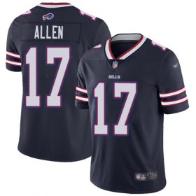 Wholesale Cheap Nike Bills #17 Josh Allen Navy Men\'s Stitched NFL Limited Inverted Legend Jersey