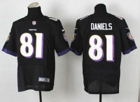 Wholesale Cheap Nike Ravens #81 Owen Daniels Black Alternate Men\'s Stitched NFL New Elite Jersey