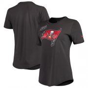 Wholesale Cheap NFL Women's Tampa Bay Buccaneers Nike Anthracite Crucial Catch Tri-Blend Performance T-Shirt