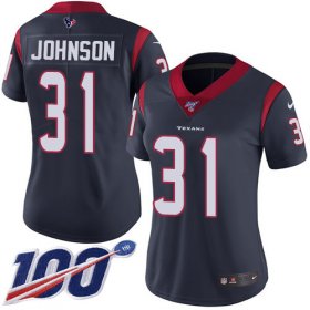 Wholesale Cheap Nike Texans #31 David Johnson Navy Blue Team Color Women\'s Stitched NFL 100th Season Vapor Untouchable Limited Jersey