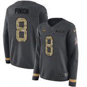 Wholesale Cheap Nike Buccaneers #8 Bradley Pinion Anthracite Salute to Service Women's Stitched NFL Limited Therma Long Sleeve Jersey