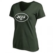 Wholesale Cheap Women's New York Jets Pro Line Primary Team Logo Slim Fit T-Shirt Green