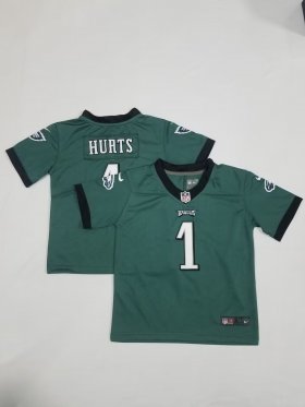 Wholesale Cheap Toddlers Philadelphia Eagles #1 Jalen Hurts Midnight Green 2021 Vapor Untouchable Stitched NFL Nike Limited Jersey