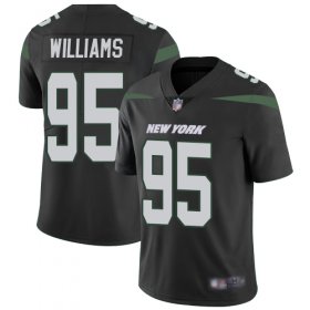 Wholesale Cheap Nike Jets #95 Quinnen Williams Black Alternate Men\'s Stitched NFL Vapor Untouchable Limited Jersey