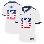 Wholesale Cheap West Virginia Mountaineers 13 Andrew Buie White USA Flag College Football Jersey