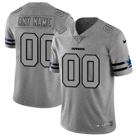 Wholesale Cheap Dallas Cowboys Custom Men\'s Nike Gray Gridiron II Vapor Untouchable Limited NFL Jersey