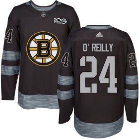 Wholesale Cheap Adidas Bruins #24 Terry O\'Reilly Black 1917-2017 100th Anniversary Stitched NHL Jersey