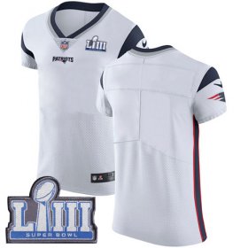 Wholesale Cheap Nike Patriots Blank White Super Bowl LIII Bound Men\'s Stitched NFL Vapor Untouchable Elite Jersey