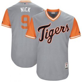 Wholesale Cheap Tigers #9 Nick Castellanos Gray \"Nick\" Players Weekend Authentic Stitched MLB Jersey