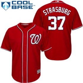 Wholesale Cheap Nationals #37 Stephen Strasburg Red Stitched Youth MLB Jersey