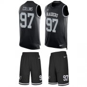 Wholesale Cheap Nike Raiders #97 Maliek Collins Black Team Color Men's Stitched NFL Limited Tank Top Suit Jersey