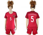 Wholesale Cheap Women's Portugal #5 F.Coentrao Home Soccer Country Jersey